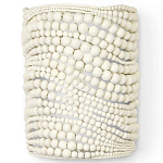 Настенный бра декорированный деревянными белыми круглыми бусинами White Wooden Beads Wall Lamp варинант исполнения - 1 | Loft Concept в Воронеже