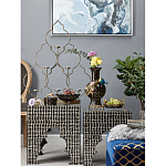 Блюдо черного цвета из фрафора на бронзовых ножках Eden Garden porcelain and bronze варинант исполнения - 6 | Loft Concept в Воронеже