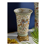 Ваза из фарфора на бронзовом основании Turquoise Blooming Garden варинант исполнения - 5 | Loft Concept в Воронеже