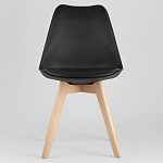 Стул с основой из пластика и мягким сиденьем Arvika Black варинант исполнения - 2 | Loft Concept в Воронеже