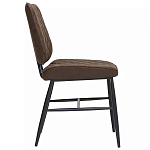 Стул с темно-коричневой обивкой из экокожи Benderson варинант исполнения - 2 | Loft Concept в Воронеже