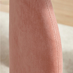 Обеденный стол со стеклянной столешницей и розовыми ножками с тканевой обивкой Wrigley варинант исполнения - 2 | Loft Concept в Воронеже