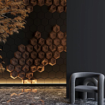 Гипсовая 3D панель с принтографией PM-41 варинант исполнения - 5 | Loft Concept в Воронеже