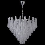 Люстра с подвесками из рифленного стекла в форме капель Textured Glass Chandelier варинант исполнения - 6 | Loft Concept в Воронеже