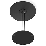 Стол журнальный круглый с бежевой столешницей из стекла Beige Marble варинант исполнения - 5 | Loft Concept в Воронеже