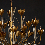 Люстра золотого цвета в виде цветков крокуса Hanging Flowers варинант исполнения - 2 | Loft Concept в Воронеже