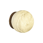 Настенно-потолочный светильник с плафоном в форме шара из алебастра Cryptocrystalline Stone варинант исполнения - 1 | Loft Concept в Воронеже