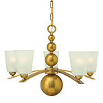 Люстра с матовыми конусными плафонами и декоративными элементами в форме шаров Hinkley варинант исполнения - 1 | Loft Concept в Воронеже