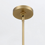 Подвесной светильник линейный латунного цвета в кожаном коричневом чехле и декоративными ремешками Alora варинант исполнения - 5 | Loft Concept в Воронеже