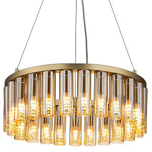 Люстра со стеклянными цилиндрическими плафонами Luminous Cylinders Amber Round
