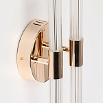 Бра с круглым основанием золотого цвета и двумя вертикальными плафонами Hex Scaffold варинант исполнения - 4 | Loft Concept в Воронеже