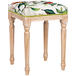 Банкетка из натурального бука золотистая с изображением птиц и цветов Blooming Bird варинант исполнения - 2 | Loft Concept в Воронеже