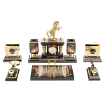 Настольный письменный набор из яшмы и долерита с декором в виде коня Manager Organizer варинант исполнения - 1 | Loft Concept в Воронеже