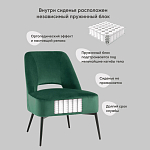 Мягкое кресло в зеленом велюре ALBA варинант исполнения - 8 | Loft Concept в Воронеже