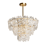 Люстра многоярусная с объемными прозрачными цветами Hanging Flowers варинант исполнения - 2 | Loft Concept в Воронеже