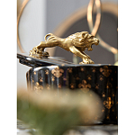 Шкатулка черного цвета с крышкой с фигуркой льва Eden Garden варинант исполнения - 7 | Loft Concept в Воронеже