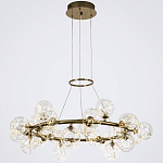 Дизайнерская кольцевая люстра с гирляндой внутри стеклянных сферических плафонов Iona Garland Chandelier 25 варинант исполнения - 2 | Loft Concept в Воронеже