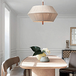 Люстра из дуба с веревчатым абажуром Rope Oak Chandelier варинант исполнения - 4 | Loft Concept в Воронеже