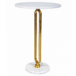 Кофейный столик с белой мраморной столешницей Clipper варинант исполнения - 1 | Loft Concept в Воронеже