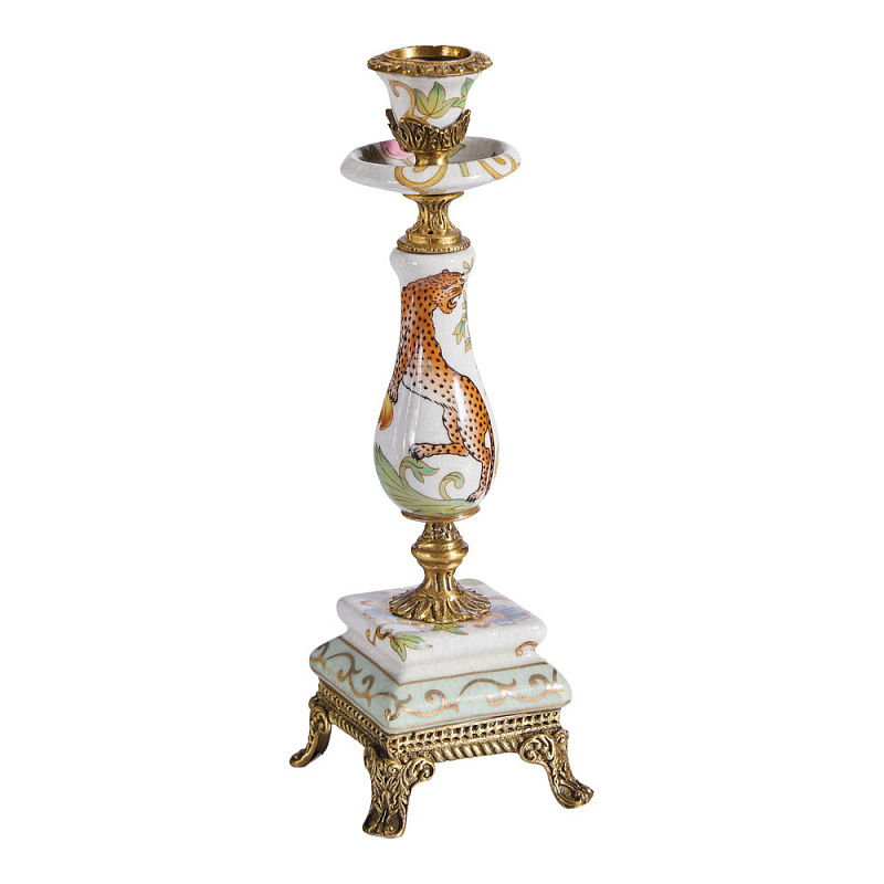 Подсвечник с растительным и животным дизайном Centennial Garden Мульти Бронза в Воронеже | Loft Concept 