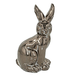 Статуэтка заяц из текстурированной терракоты и покрытый глянцевой краской под бронзу Rabbit Charm  варинант исполнения - 4 | Loft Concept в Воронеже