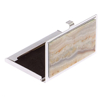 Визитница карманная металлическая с накладкой из натурального камня Агат Stone Business Card Holders  варинант исполнения - 3 | Loft Concept в Воронеже