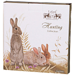 Тарелка закусочная из фарфора с изображением зайцев Hunting Porcelain Collection варинант исполнения - 2 | Loft Concept в Воронеже