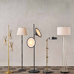 Торшер черный с 2-мя большими лампами Black Diffusers варинант исполнения - 2 | Loft Concept в Воронеже