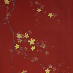 Обои ручная роспись Cherry Tree Special Colourway on Scarlet Lady dyed silk варинант исполнения - 2 | Loft Concept в Воронеже