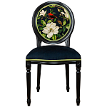 Стул чёрный из натурального бука с изображением птица в саду Blooming Red Birds варинант исполнения - 1 | Loft Concept в Воронеже