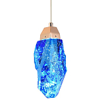 Подвесной светильник Soar Hanging Lamp Brass Blue Синий варинант исполнения - 1 | Loft Concept в Воронеже