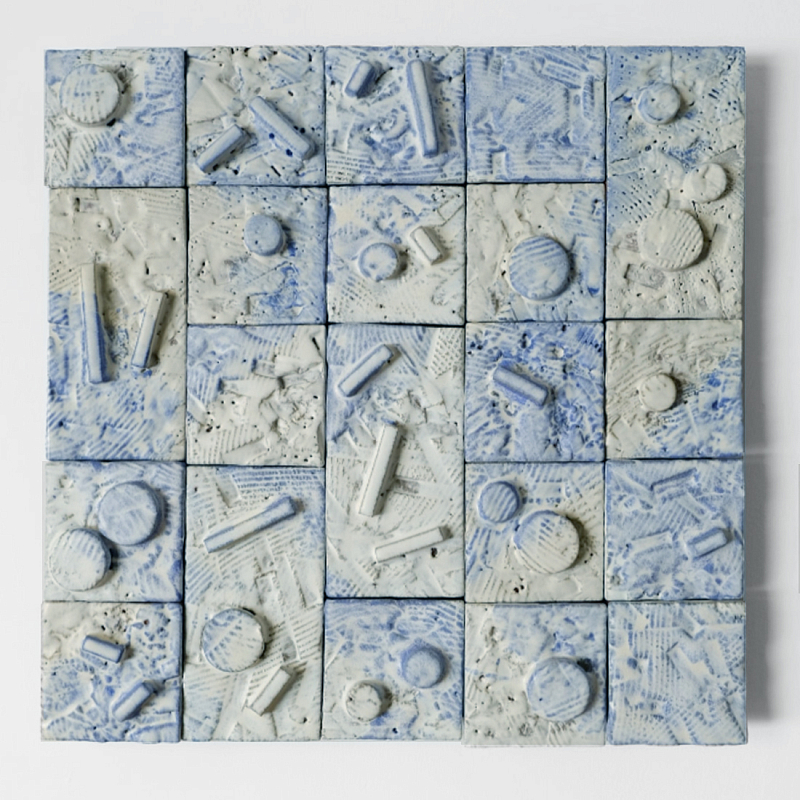 Геометрическое Объемное Панно Blue Curve Geometry Голубой в Воронеже | Loft Concept 