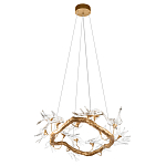 Люстра подвесная с прозрачными стеклянными птичками на ветвях Диаметр 80 см Serip Voa варинант исполнения - 4 | Loft Concept в Воронеже