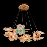 Люстра круглая на золотом каркасе с цветочным декором Miscellaneous herbs варинант исполнения - 3 | Loft Concept в Воронеже