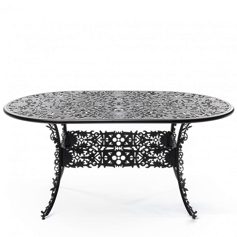 Обеденный стол Industry Collection ALUMINIUM OVAL TABLE – BLACK Черный Обеденный стол Industry Collection ALUMINIUM OVAL TABLE – BLACK Черный в Воронеже | Loft Concept