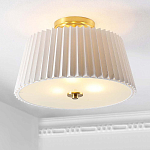 Потолочный светильник с белым плиссированным абажуром Ganglion варинант исполнения - 4 | Loft Concept в Воронеже