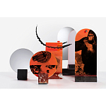 Настольное дизайнерское зеркало Poltronova Vanitas Rosso Franci Mirror and Photo Holder варинант исполнения - 5 | Loft Concept в Воронеже