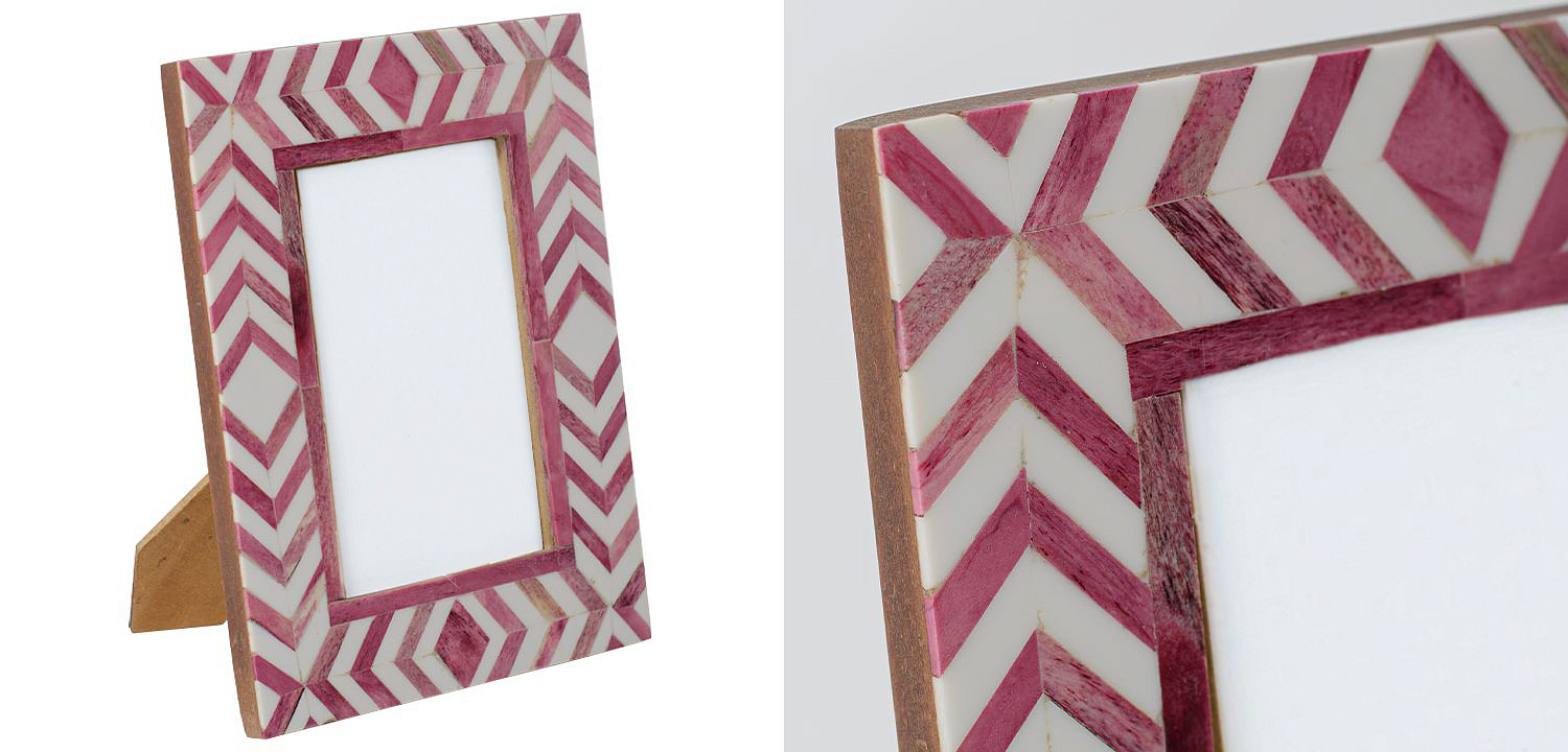 Фоторамка кость Pink Indian Bone Inlay photo frame Фоторамка кость Pink Indian Bone Inlay photo frame - Loft-Concept в Воронеже