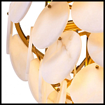 Люстра подвесная четырехъярусная с подвесками в форме дисков Cryptocrystalline Stone варинант исполнения - 3 | Loft Concept в Воронеже