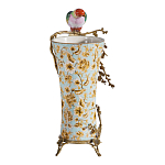 Ваза фарфоровая с птицей на бронзовой ветке Garden of Eden варинант исполнения - 4 | Loft Concept в Воронеже