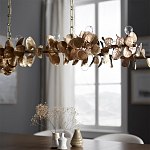 Линейная люстра Brass Eucalyptus Branches Lighting Chandelier варинант исполнения - 4 | Loft Concept в Воронеже