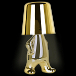 Настольная лампа фигурная золотого цвета с гладким абажуром Высота 19 см Sophia варинант исполнения - 3 | Loft Concept в Воронеже