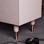 Дизайнерский комод розовый с фактурным фасадом Tiles варинант исполнения - 3 | Loft Concept в Воронеже