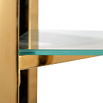 Стеллаж золото с прозрачными стеклянными полками Safekeeping варинант исполнения - 2 | Loft Concept в Воронеже