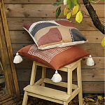 Подушка декоративная с геометрическим узором и плетенными вставками Divine Abstractions варинант исполнения - 6 | Loft Concept в Воронеже