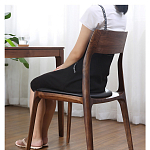 Стул деревянный с мягким сиденьем из черной натуральной кожи Moon Walnut Furniture варинант исполнения - 3 | Loft Concept в Воронеже