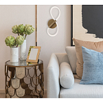 Бра с белым плафоном в форме восьмерки и круглым основанием Luke Lampco Tracer Lamp варинант исполнения - 7 | Loft Concept в Воронеже