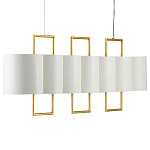 Люстра прямоугольная с белыми цилиндрическими абажурами White Ribbon варинант исполнения - 5 | Loft Concept в Воронеже