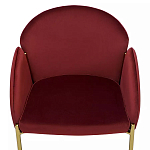 Стул бордовый на золотистых ножках Burgundy Chair варинант исполнения - 5 | Loft Concept в Воронеже
