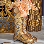 Ваза в форме сапог с рельефной текстурой и ручками Vase Boot варинант исполнения - 3 | Loft Concept в Воронеже